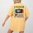 I Survived 67 Days Of School 67 Teacher Squad Matching Women's Comfort Colors T-Shirt Back Print Mustard I Survived 67 Days Of School 67 Teacher Squad Matching Women's Comfort Colors T-Shirt Back Print Mustard