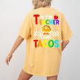 T Is For Teacher And Tacos For Teacher & Tacos Lovers Women's Comfort Colors T-Shirt Back Print Mustard T Is For Teacher And Tacos For Teacher & Tacos Lovers Women's Comfort Colors T-Shirt Back Print Mustard