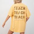 Teach Compassion Kindness Confidence History Teacher Women's Comfort Colors T-Shirt Back Print Mustard Teach Compassion Kindness Confidence History Teacher Women's Comfort Colors T-Shirt Back Print Mustard