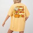 I Teach The Coolest Pumpkins In The Patch Teacher Halloween Women's Comfort Colors T-Shirt Back Print Mustard I Teach The Coolest Pumpkins In The Patch Teacher Halloween Women's Comfort Colors T-Shirt Back Print Mustard