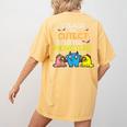 I Teach Cutest Little Monsters Halloween Teacher Men Women Women's Comfort Colors T-Shirt Back Print Mustard
