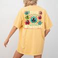 I Teach The Cutest Little Monsters Teacher Halloween Outfit Women's Comfort Colors T-Shirt Back Print Mustard I Teach The Cutest Little Monsters Teacher Halloween Outfit Women's Comfort Colors T-Shirt Back Print Mustard