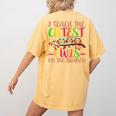 I Teach The Cutest Owls Christmas Or Teachers Day Women's Comfort Colors T-Shirt Back Print Mustard I Teach The Cutest Owls Christmas Or Teachers Day Women's Comfort Colors T-Shirt Back Print Mustard