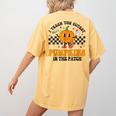 I Teach The Cutest Pumpkins In The Patch Groovy Teacher Fall Women's Comfort Colors T-Shirt Back Print Mustard I Teach The Cutest Pumpkins In The Patch Groovy Teacher Fall Women's Comfort Colors T-Shirt Back Print Mustard