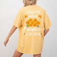 I Teach The Cutest Pumpkins In The Patch Halloween Teacher Women's Comfort Colors T-Shirt Back Print Mustard I Teach The Cutest Pumpkins In The Patch Halloween Teacher Women's Comfort Colors T-Shirt Back Print Mustard