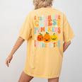 I Teach The Cutest Pumpkins In The Patch Teacher Women's Comfort Colors T-Shirt Back Print Mustard