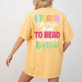 I Teach Little People To Read Reading Teacher For Men Women Girls Kids Women's Comfort Colors T-Shirt Back Print Mustard I Teach Little People To Read Reading Teacher For Men Women Girls Kids Women's Comfort Colors T-Shirt Back Print Mustard