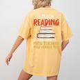 I Teach Reading Because Math Teachers Need Heroes Too Men Women Women's Comfort Colors T-Shirt Back Print Mustard I Teach Reading Because Math Teachers Need Heroes Too Men Women Women's Comfort Colors T-Shirt Back Print Mustard