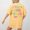 I TEACH ROCKSTARS Band Vibes Teacher Rocks My Music Teaching Women's Comfort Colors T-Shirt Back Print Mustard