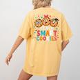 I Teach Smart Cookies Cute Back To School Teacher Women's Comfort Colors T-Shirt Back Print Mustard I Teach Smart Cookies Cute Back To School Teacher Women's Comfort Colors T-Shirt Back Print Mustard