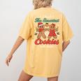 I Teach The Smartest Cookies In The Batch Teacher Christmas For Men Women Kids Women's Comfort Colors T-Shirt Back Print Mustard