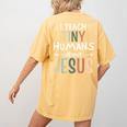 I Teach Tiny Humans About Jesus Teacher Sunday School Faith Women's Comfort Colors T-Shirt Back Print Mustard I Teach Tiny Humans About Jesus Teacher Sunday School Faith Women's Comfort Colors T-Shirt Back Print Mustard