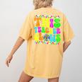This Teacher 80s 90s Teachers's Day Glows Last Day Of School Women's Comfort Colors T-Shirt Back Print Mustard This Teacher 80s 90s Teachers's Day Glows Last Day Of School Women's Comfort Colors T-Shirt Back Print Mustard