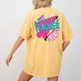 Teacher 90s Retro Colorful Teacher Of The 90s Back To School Women's Comfort Colors T-Shirt Back Print Mustard Teacher 90s Retro Colorful Teacher Of The 90s Back To School Women's Comfort Colors T-Shirt Back Print Mustard
