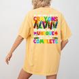 Teacher We Are Like A Box Of Crayons Back To School Women's Comfort Colors T-Shirt Back Print Mustard Teacher We Are Like A Box Of Crayons Back To School Women's Comfort Colors T-Shirt Back Print Mustard
