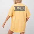 Teacher Checkered Racing Teacher Appreciation Men Women Women's Comfort Colors T-Shirt Back Print Mustard Teacher Checkered Racing Teacher Appreciation Men Women Women's Comfort Colors T-Shirt Back Print Mustard