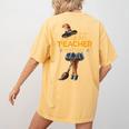 This Is My Teacher Costume Halloween Family Matching Group For Men Women Women's Comfort Colors T-Shirt Back Print Mustard