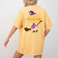 This Is My Teacher Costume Halloween Family Matching Group Women's Comfort Colors T-Shirt Back Print Mustard