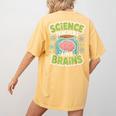 Teacher Halloween Costume Science Teachers Love Brains Women's Comfort Colors T-Shirt Back Print Mustard Teacher Halloween Costume Science Teachers Love Brains Women's Comfort Colors T-Shirt Back Print Mustard