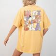 Teacher Halloween In My Spooky Teacher Era Retro Groovy Women's Comfort Colors T-Shirt Back Print Mustard Teacher Halloween In My Spooky Teacher Era Retro Groovy Women's Comfort Colors T-Shirt Back Print Mustard