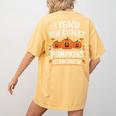 Teacher Halloween I Teach The Cutest Pumpkins In The Patch Women's Comfort Colors T-Shirt Back Print Mustard Teacher Halloween I Teach The Cutest Pumpkins In The Patch Women's Comfort Colors T-Shirt Back Print Mustard