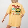 Teacher Life Got Me Feeling Un Poco Loco Women's Comfort Colors T-Shirt Back Print Mustard Teacher Life Got Me Feeling Un Poco Loco Women's Comfort Colors T-Shirt Back Print Mustard