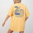 This Teacher Loves Her Police Officer Wife Saying Women's Comfort Colors T-Shirt Back Print Mustard