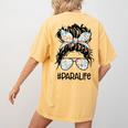 Teacher Para Life Tee Paraprofessional Cute Messy Bun Women's Comfort Colors T-Shirt Back Print Mustard Teacher Para Life Tee Paraprofessional Cute Messy Bun Women's Comfort Colors T-Shirt Back Print Mustard
