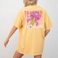 Teacher Pencil Back To School Groovy Pink Teacher First Day Women's Comfort Colors T-Shirt Back Print Mustard Teacher Pencil Back To School Groovy Pink Teacher First Day Women's Comfort Colors T-Shirt Back Print Mustard