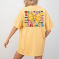 Teacher Pencil Coquette Bow Back To School Teacher Women's Comfort Colors T-Shirt Back Print Mustard Teacher Pencil Coquette Bow Back To School Teacher Women's Comfort Colors T-Shirt Back Print Mustard