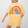 Teacher You Are a Rainbow Of Possibilities Funny Women's Comfort Colors T-Shirt Back Print Mustard
