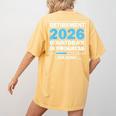 Teacher Retirement Class Of 2026 Loading Retired Women's Comfort Colors T-Shirt Back Print Mustard