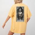 The Teacher Skeleton Tarot Card Women's Comfort Colors T-Shirt Back Print Mustard The Teacher Skeleton Tarot Card Women's Comfort Colors T-Shirt Back Print Mustard