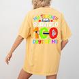 My Teacher Survived 100 Days Of Me 100 Days Of School Women's Comfort Colors T-Shirt Back Print Mustard