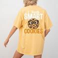 Teacher I Teach Smart Cookies Nerd Women's Comfort Colors T-Shirt Back Print Mustard Teacher I Teach Smart Cookies Nerd Women's Comfort Colors T-Shirt Back Print Mustard