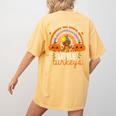 Teacher Thanksgiving Shirt Thankful For My Little Turkeys Women's Comfort Colors T-Shirt Back Print Mustard Teacher Thanksgiving Shirt Thankful For My Little Turkeys Women's Comfort Colors T-Shirt Back Print Mustard
