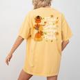 Teacher Thanksgiving I Teach The Cutest Turkeys In The Patch Women's Comfort Colors T-Shirt Back Print Mustard