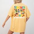 Teacher Of Tiny Superheroes Teach 100th Day Of School Men Women Girls Kids Women's Comfort Colors T-Shirt Back Print Mustard Teacher Of Tiny Superheroes Teach 100th Day Of School Men Women Girls Kids Women's Comfort Colors T-Shirt Back Print Mustard