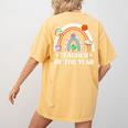 Teacher Of The Year Best Teacher Ever Men Women Women's Comfort Colors T-Shirt Back Print Mustard