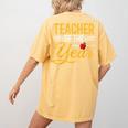 Teacher Of The Year Men Women Teachers Women's Comfort Colors T-Shirt Back Print Mustard