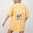 Teachers 67 Meme Women's Comfort Colors T-Shirt Back Print Mustard