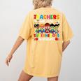 Teachers Are Just Superheroes In Disguise Back To School Women's Comfort Colors T-Shirt Back Print Mustard Teachers Are Just Superheroes In Disguise Back To School Women's Comfort Colors T-Shirt Back Print Mustard