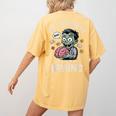 Teachers Love Brains Tee-Shirt Men Women Halloween Teacher Women's Comfort Colors T-Shirt Back Print Mustard