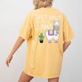 Teachers Testing Day Test Day No Prob Llama Teacher Women's Comfort Colors T-Shirt Back Print Mustard Teachers Testing Day Test Day No Prob Llama Teacher Women's Comfort Colors T-Shirt Back Print Mustard