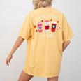 Teachers Valentine Day I Love My Class A Latte Coffee Women Women's Comfort Colors T-Shirt Back Print Mustard