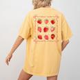 Teaching Is My Jam Strawberry Kinder Team Teacher Women's Comfort Colors T-Shirt Back Print Mustard Teaching Is My Jam Strawberry Kinder Team Teacher Women's Comfort Colors T-Shirt Back Print Mustard