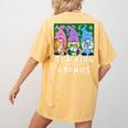 Teaching My Little Gnomies With Gnome For Teacher Women Women's Comfort Colors T-Shirt Back Print Mustard