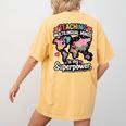 Teaching Multilingual Minds Learners English ESL Teacher Women's Comfort Colors T-Shirt Back Print Mustard Teaching Multilingual Minds Learners English ESL Teacher Women's Comfort Colors T-Shirt Back Print Mustard