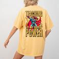 Teaching Is My Super Power Superhero Teacher Women's Comfort Colors T-Shirt Back Print Mustard Teaching Is My Super Power Superhero Teacher Women's Comfort Colors T-Shirt Back Print Mustard
