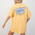 TEACHING IS MY SUPER POWER Teacher Appreciation Women's Comfort Colors T-Shirt Back Print Mustard TEACHING IS MY SUPER POWER Teacher Appreciation Women's Comfort Colors T-Shirt Back Print Mustard